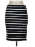 Max Studio Stripes Black Ivory Casual Skirt Size L - photo 2