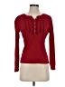 Chaps 100% Cotton Red Long Sleeve Henley Size S - photo 1