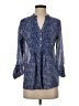 HD in Paris 100% Polyester Blue 3/4 Sleeve Blouse Size 2 - photo 1