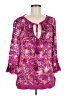 Tory Burch Purple 3/4 Sleeve Blouse Size 6 - photo 1