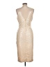 Valiant Metallic Tan Cocktail Dress Size L - photo 2