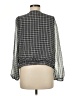 Mi ami 100% Polyester Gray Long Sleeve Blouse Size M - photo 2