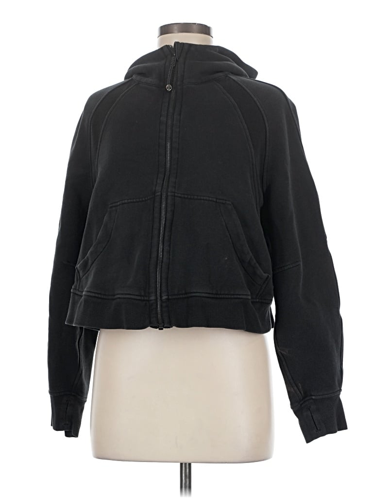 Pre-owned Lululemon Athletica Zip Up Hoodie In Black