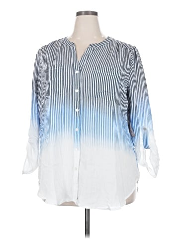 Indigo Rose 3/4 Sleeve Blouse (view 1)