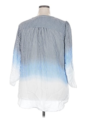 Indigo Rose 3/4 Sleeve Blouse (view 2)