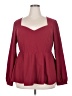Torrid Burgundy Long Sleeve Blouse Size 2X Plus (2) - photo 1