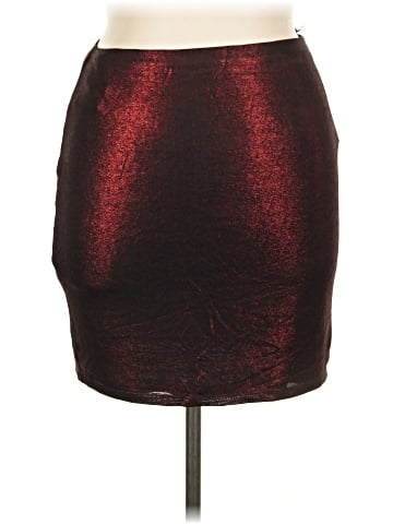 by the way. Faux Leather Skirt (view 1)