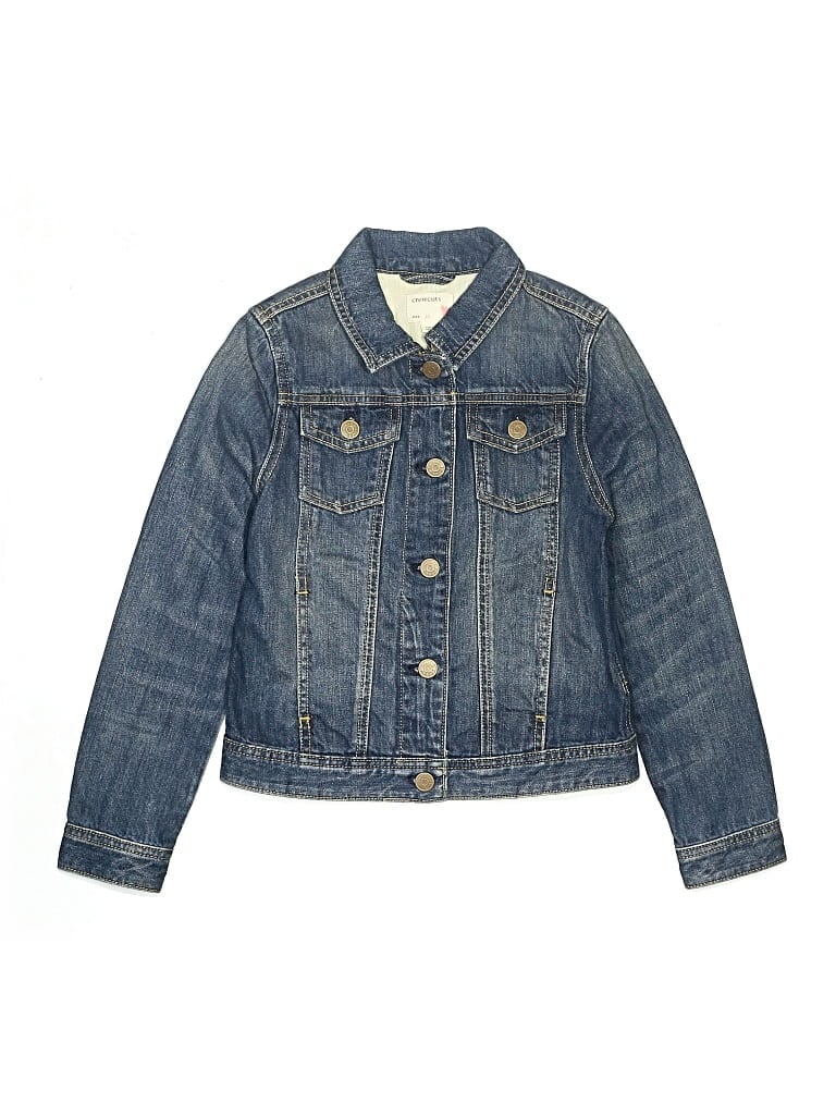 Pre-owned Crewcuts Kids' Denim Jacket In Blue