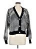 Lulus 100% Polyester Houndstooth Black Cardigan Size M - photo 1