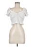 Shein White Short Sleeve Top Size M - photo 1