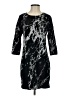 Three Dots Graphic Black Casual Dress Size S - photo 1