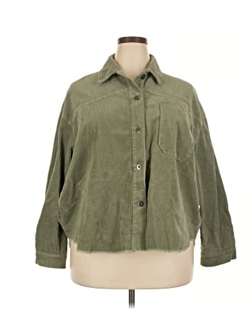 Zara 3/4 Sleeve Button-Down Shirt (view 1)
