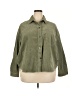 Zara Green 3/4 Sleeve Button-Down Shirt Size XXL - photo 1