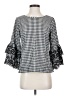 J.Crew Houndstooth Silver 3/4 Sleeve Blouse Size 2 - photo 1