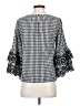 J.Crew Houndstooth Silver 3/4 Sleeve Blouse Size 2 - photo 2