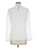 White House Black Market 100% Polyester White Long Sleeve Blouse Size M - photo 2