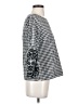 J.Crew Houndstooth Silver 3/4 Sleeve Blouse Size 2 - photo 4