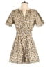 Anthropologie 100% Cotton Animal Print Yellow Romper Size S - photo 1