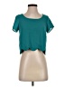 LA Hearts 100% Polyester Teal Short Sleeve Top Size XS - photo 1