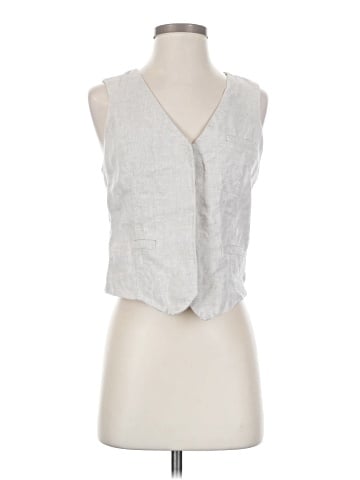 Madewell Single-Breasted Vest in 100% Linen (view 1)