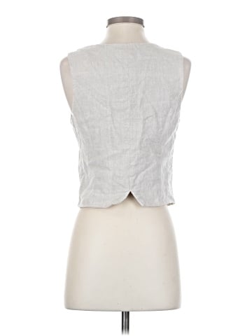 Madewell Single-Breasted Vest in 100% Linen (view 2)