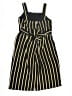 Zunie 100% Polyester Stripes Black Jumpsuit Size 10 - photo 2