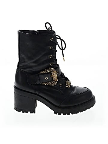Versace Jeans Couture Leather Combat Boots (view 1)