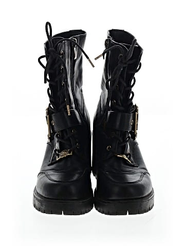 Versace Jeans Couture Leather Combat Boots (view 2)