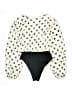 Unbranded 100% Polyester Ivory Long Sleeve Blouse Size M - photo 2