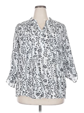 Indigo Rose 3/4 Sleeve Blouse (view 1)