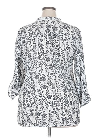 Indigo Rose 3/4 Sleeve Blouse (view 2)