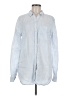 Gap 100% Linen Stripes Blue Long Sleeve Button-Down Shirt Size M (tall) - photo 1