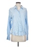 Lulus Blue Long Sleeve Button-Down Shirt Size S - photo 1