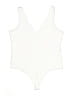 Express Solid White Ivory Bodysuit Size XL - photo 2