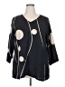 Unbranded Polka Dots Graphic Black 3/4 Sleeve Blouse Size XXL - photo 1