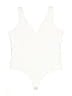 Express Solid White Ivory Bodysuit Size XL - photo 1