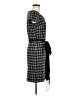 AB Studio Houndstooth Gray Black Casual Dress Size 8 - photo 4