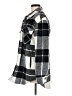 Thread & Supply 100% Polyester Plaid Gray Coat Size M - photo 5