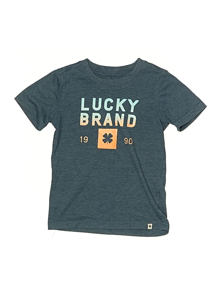 Pre-owned Lucky Brand Kids' Short Sleeve T-shirt In Teal