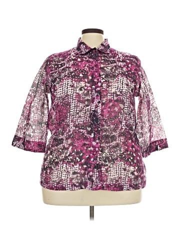 Allison Daley 3/4 Sleeve Button-Down Shirt (view 1)