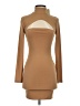 Dance & Marvel Solid Tan Cocktail Dress Size S - photo 1