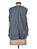 Shein Blue Sleeveless Button-Down Shirt Size 2 - photo 2