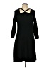 Cato Solid Black Casual Dress Size L - photo 1