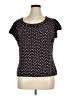 Worthington Polka Dots Black Short Sleeve T-Shirt Size 1X - photo 1
