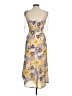 Assorted Brands 100% Polyester Floral Yellow Cocktail Dress Size M - photo 2
