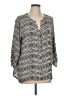 Chaus 100% Polyester Animal Print Silver 3/4 Sleeve Blouse Size L - photo 1