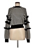 Glamorous 100% Cotton Stripes Black Pullover Sweater Size M - photo 1