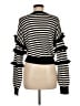 Glamorous 100% Cotton Stripes Black Pullover Sweater Size M - photo 2