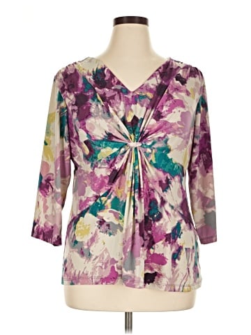 Daisy Fuentes 3/4 Sleeve T-Shirt (view 1)