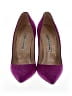 Manolo Blahnik Color Block Purple Suede Pumps Size EU 37 1/2 - photo 2
